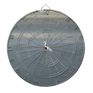 Cible De Fléchettes White Bird on Grey Sand Beach Art Imprimer