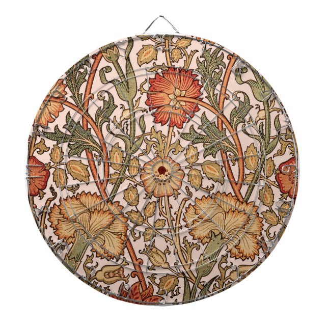 Cible De Fléchettes William Morris Rose Flower Fond d'écran Motif (Devant)