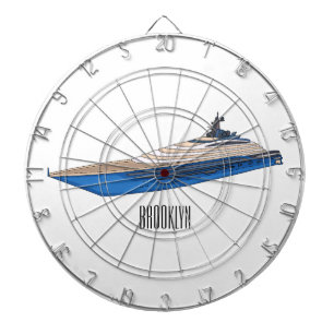 Cible De Fléchettes Yacht cartoon illustration