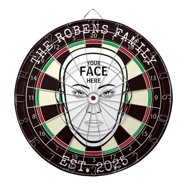 Cible De Fléchettes Your Face Here Dartboard (Devant)
