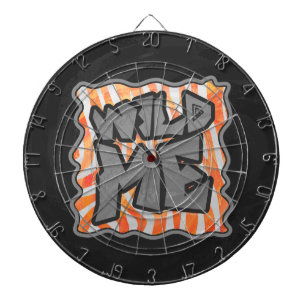 Cible De Fléchettes Zebra Orange et White Wild Me