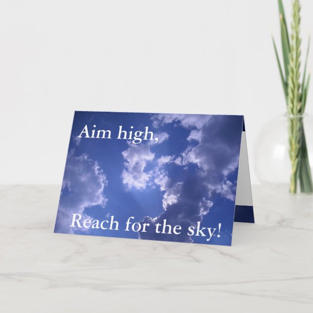 Cible haute, Reach for the sky! carte pour notes (Devant)
