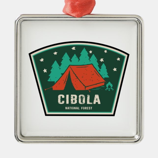 Cibola National Forest Camping Metal Ornament (Front)