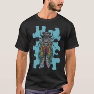 Cicada 2024 Cicada Broods XIX and XII Autism Gift  T-Shirt