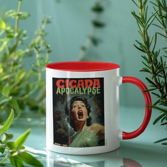 Cicada Apocalypse 2024 Mug (Mug on table)