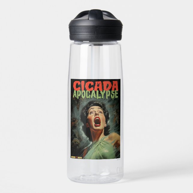 Cicada Apocalypse 2024 Water Bottle (Front)