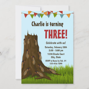 Cicada Birthday Invitation