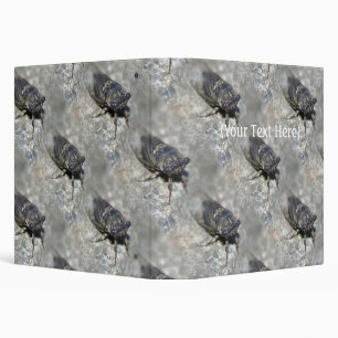 Cicada Bug Face Nature Pattern Personalized Binder