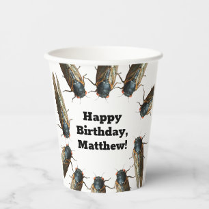 Cicada Bug, Insects Photo Personalized Paper Cups
