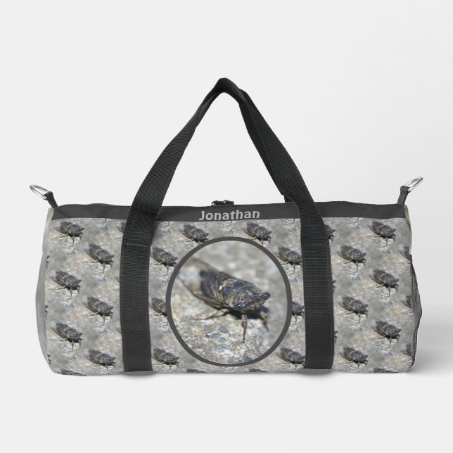 Cicada Bug Nature Pattern Personalized Duffle Bag (Front)