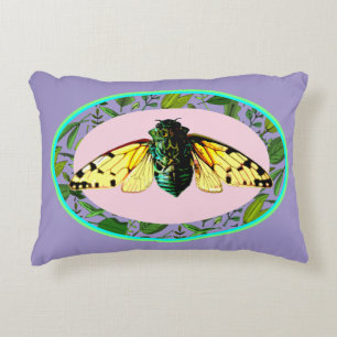 Cicada Bugs Insect Summer Tour Emergence Camping Accent Pillow
