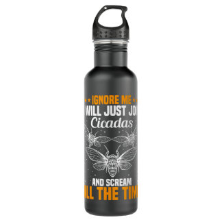 Cicada Entomology Lover Magicicada Plush Cicada Br 710 Ml Water Bottle