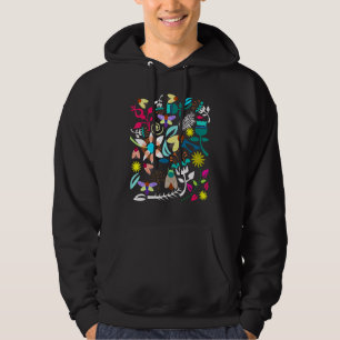 Cicada Hippie Floral Swarm Brood Insect Nature Sty Hoodie