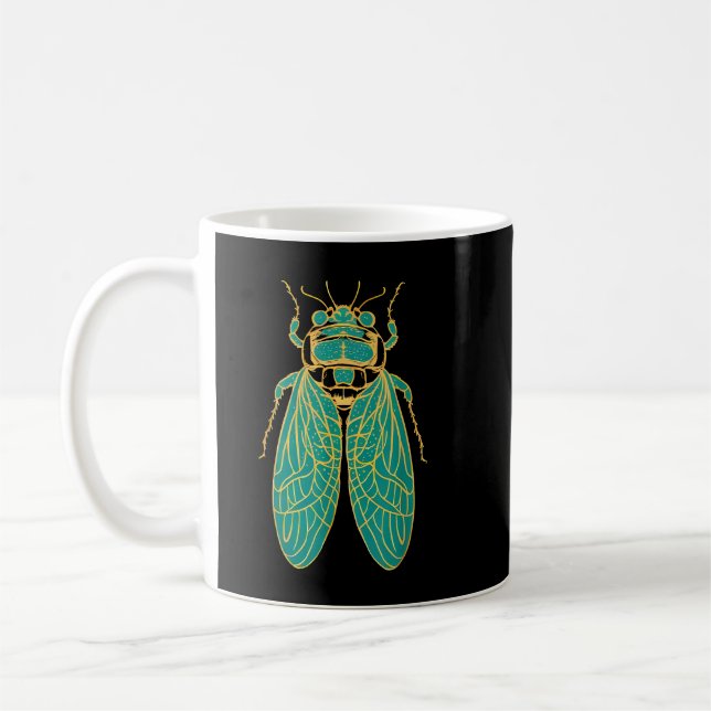 Cicada Insect Great Eastern Brood X Cicada Coffee Mug (Left)