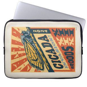 Cicada Invasion 2024 Letter Press Laptop Sleeve