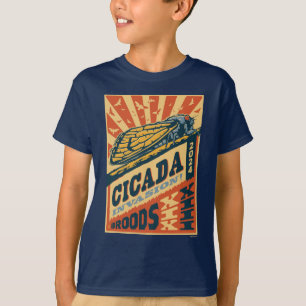Cicada Invasion 2024 Letter Press T-Shirt