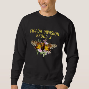 Cicada Invasion Brood X Magicicada Insect Vintage Sweatshirt