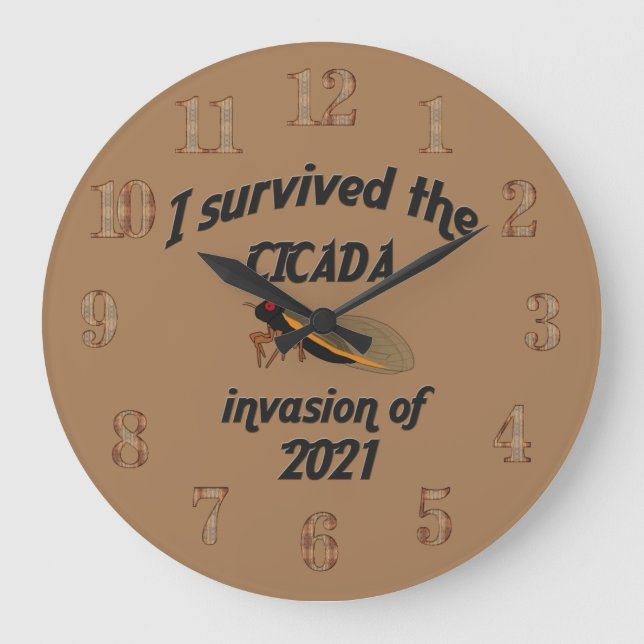 Cicada Invasion Large Clock (Front)