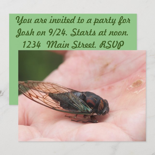 Cicada Invitation (Front/Back)