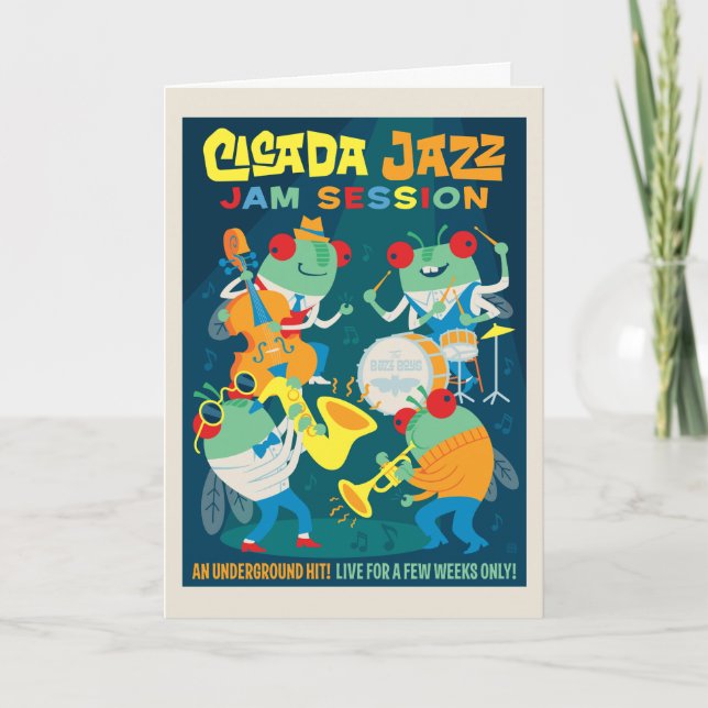 Cicada Jazz Jam Session Card (Front)