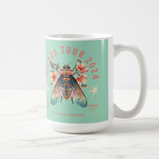 Cicada Lover Cicada Fest 2024 Broods XIX & XIII Coffee Mug (Right)