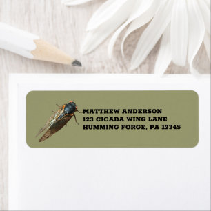 Cicada Photo Bug, Insect Return Address
