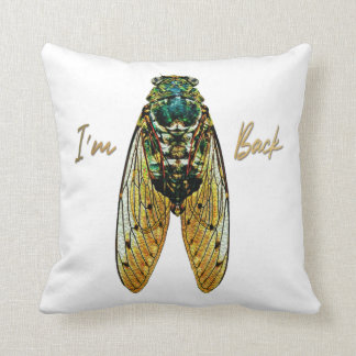 Cicada Pilow, Cicadoidea, Insect Bug, Entomology Throw Pillow