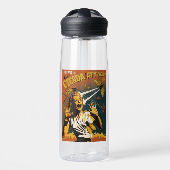 Cicada Screaming Lady 2024 Water Bottle (Front)