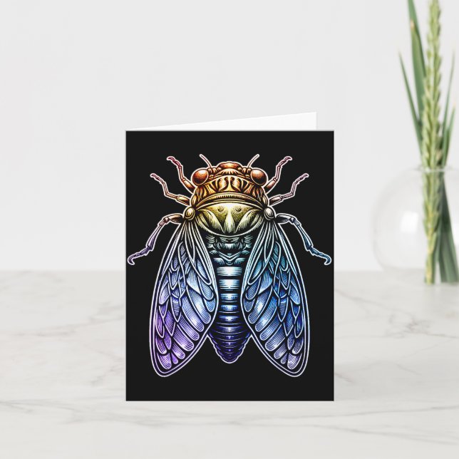 Cicada Shirt Insect Great Eastern Brood X Cicadas  Card (Front)