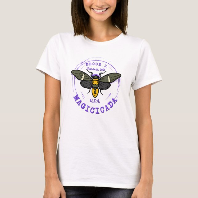 Cicada Summer Brood X Magicicada 2021 Usa Bug Inse T-Shirt (Front)