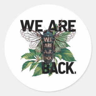 cicada-tshirt-design classic round sticker