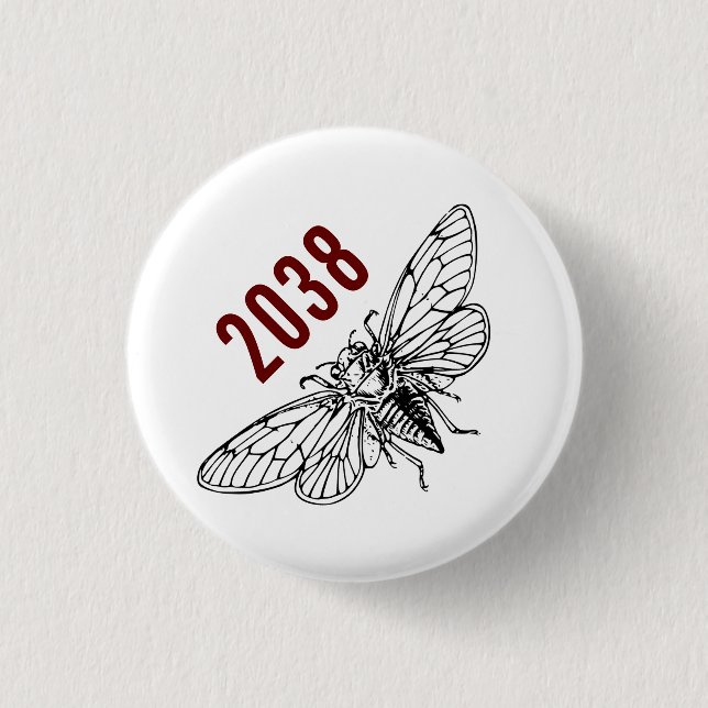 Cicadas 2038 1 inch round button (Front)
