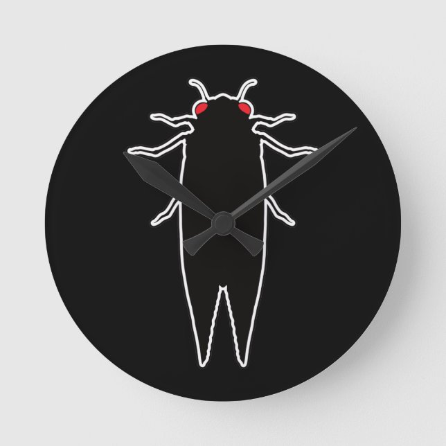 Cicadas Cicada Zombie Bugs – Entomology Geek Round Clock (Front)