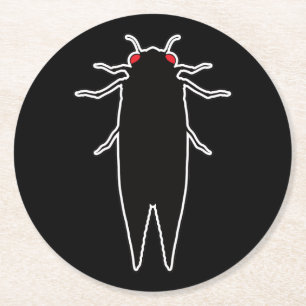 Cicadas Cicada Zombie Bugs – Entomology Geek Round Paper Coaster