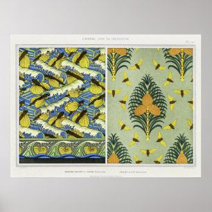 Cicadas, Flying Fish and Nautilus Shells Poster