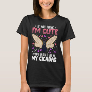 Cicadas Heart Valentine's Day Animal For Womens Ki T-Shirt