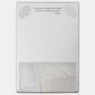 Cicero quote - If you have a library Post-it® Not Post-it Notes