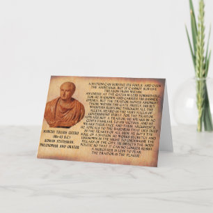 CICERO QUOTE — NATION CANNOT SURVIVE TREASON CARD