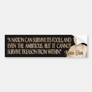 Cicero Quote on Treason Bumper Sticker