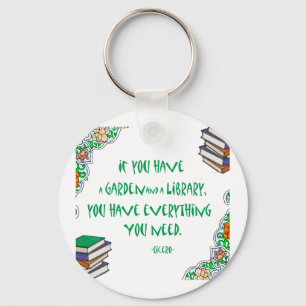 Cicero's quote on libraries keychain