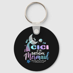 Cici Of The Birthday Mermaid Family Matching Keychain