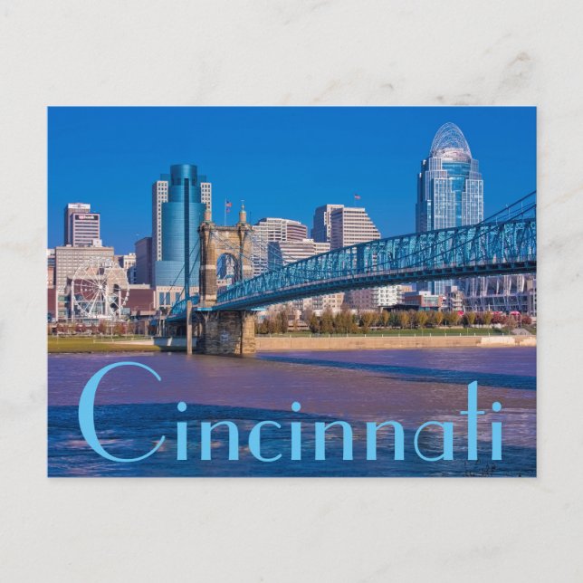 Cicinnati , Ohio, The Queen City Postcard (Front)