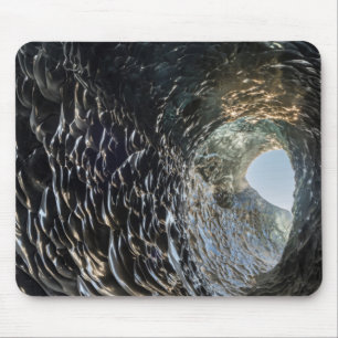 Cicular Opening In An Ice Cave Mouse Pad
