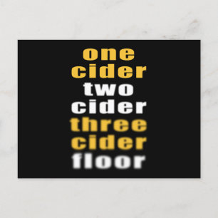 Cider drink alcohol party funny saying postcard