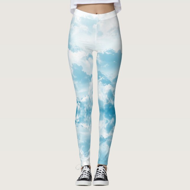 Ciel bleu et leggings nuageux (Devant)