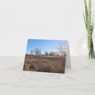 Ciel bleu paisible - Carte de voeux blanche