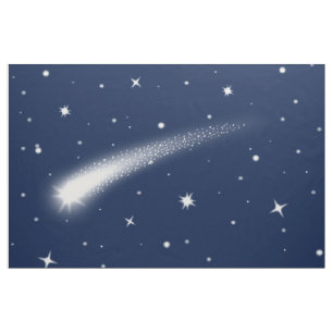 Ciel de minuit avec tissu d'étoile filante au mètr
