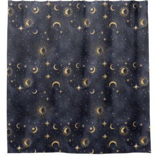 Ciel de nuit céleste rideau de douche motif