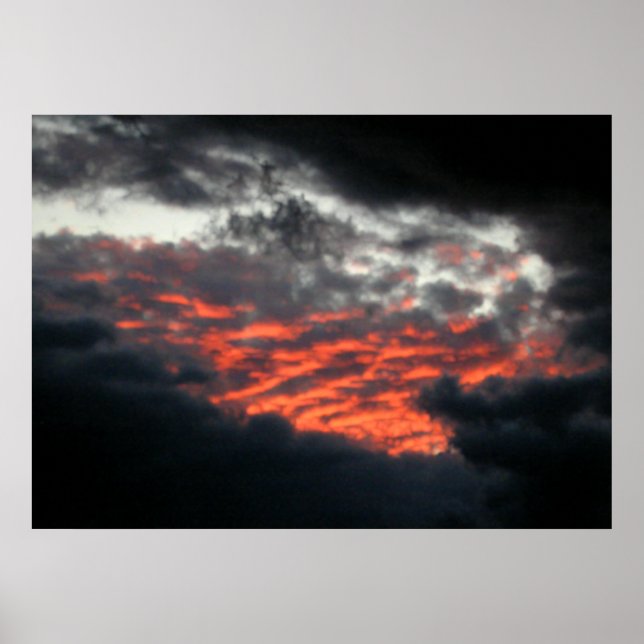 Ciel en feu : coucher du soleil - Poster #1 (Devant)