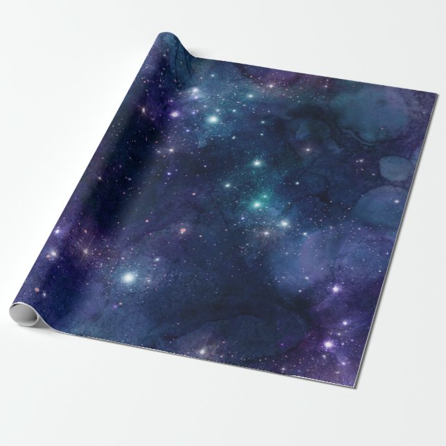 Ciel étoilé/Univers Modèle Papier cadeau (Déroulé)